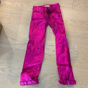 RANCH DRESSN Metallic Hot Pink Trousers